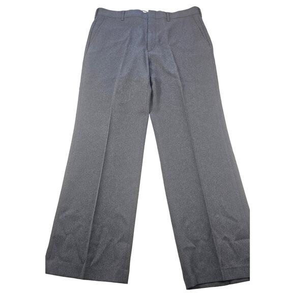 34x29 Unbranded Dress Pant grey Polyester Blend Flat Front EUC vintage USA made - Picture 2 of 8